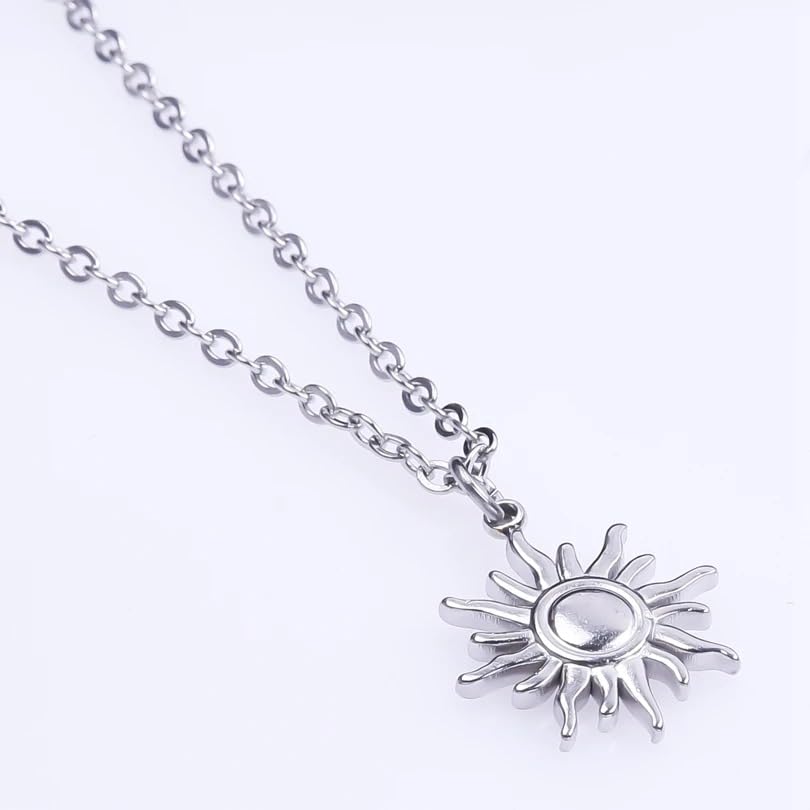 Pendentif Totem Soleil en Argent Sterling 925 Ciselé - 6