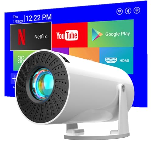 Mini video Projector true 4K support with WiFi and Bluetooth,1080P, Android 11.0 TV OS,180° Rotatable,150'' Screen,Netflix, YouTube, HDMI, USB flash driver,iPhone and Android Phone laptop Compatible