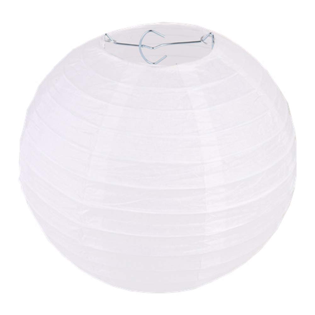 Niuhong 4 Pcs Ornamento Lampada Carta Giapponese Appeso Lanterna Rotonda Paralume Sospensione Cinese Lampade Carta Bambini Decorazione Partito Matrimonio Battesimo Compleanno Giardino (bianco