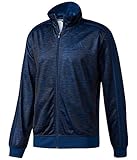adidas Men's Essential Tricot Jacket, Mystery Blue/Black Heather, Large