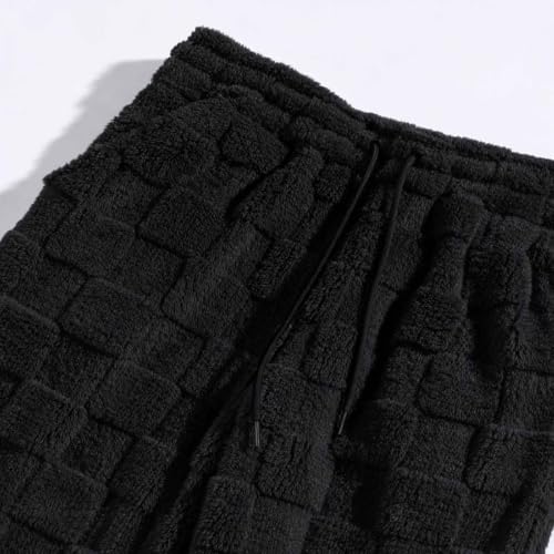 Mens Pajamas Set Fluffy Flannel Loungewear Textured Pullover Hoodie Pjs - image 9