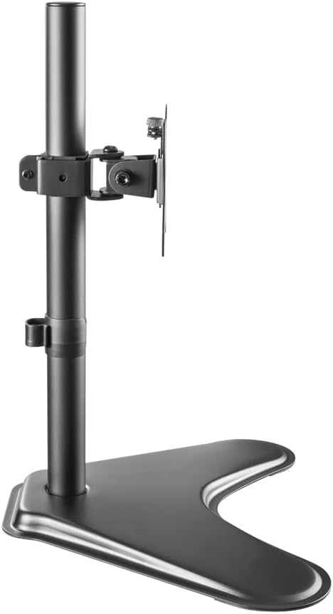 Amer EZSTAND Monitor Free-Standing Desk Stand for 1 Screen up to 32 inches Heavy-Duty Fully Adjustable with Max VESA 100x100mm