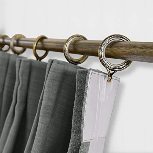 Prim Bedroom Pinch Pleat Linen Curtains Room Darkening Thermal Insulated Blackout Window Curtain For Living Room, Carbon Grey, 72X72-Inch, 1 Panel #TOP2