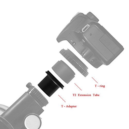 Astromania 1.25" T-Adapter - Can Use Together With T-Ring - Connect A Dslr Or Slr Camera To A Telescope #TOP5