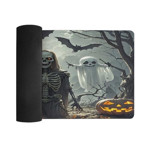 Bat Skull Pattern Mouse Pad grande antideslizante miniatura 3