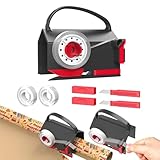 Quuylin Geschenkpapier Schneider für Rollen, 1 Stück Geschenkpapier Cutter mit 2 austauschbaren Klingen, 2 Stücke Klebeband, Tragbare Papierschneider, für Geschenkpapier, Weihnachten usw