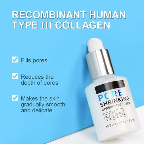 Pore Invisible Cream,Pore Shrinking Invisibility Cream,Pore Minimizer & Reducer for Face,Oil Control Firming,Tightening Pores,Moisturizing,Lightens Fine Lines Conceals Pores Cream