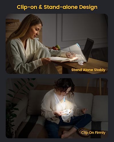 Glocusent 16 Led Mini Book Light For Reading In Bed, Clip On Reading Light, Rechargeable & Long Lasting For 80+Hrs, 3 Colors & 5 Brightness Levels, Perfect Reader Gifts Or Book Lovers, Kids & Travel #TOP5