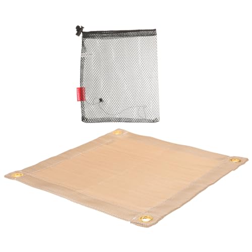 WOONEKY 1 セット 耐火布 多機能耐火毛布 アウトドアキャンプ用品 屋外用防火毛布 キャンプバーベキュー グラスファイバー防火毛布 グラスファイバー溶接カバー ガラス繊維 Coffee