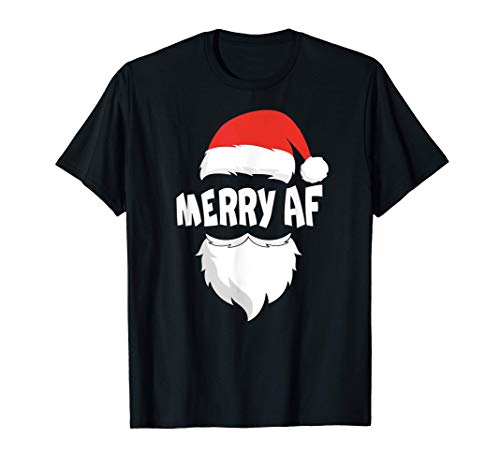 Love Merry Christmas Merry-AF Xmas Cute Santa Team Gift Camiseta