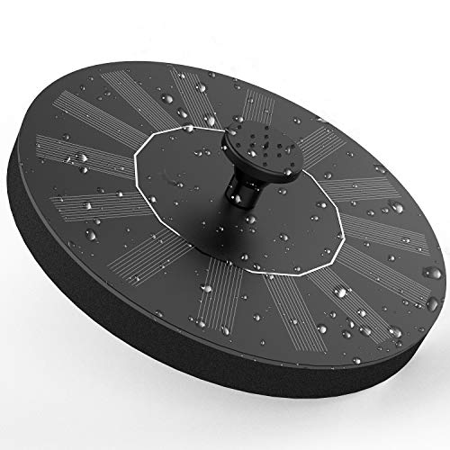 iYeHo Solar Powered Fountain Pump for Bird Bath,2020 Latest Upgraded Free Standing Solar Panel Water Pump for Garden Backyard Pond Pool Outdoor