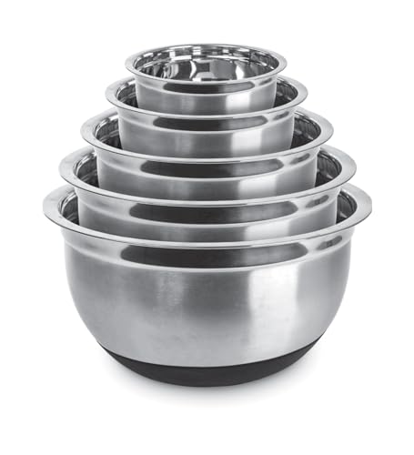 Set de 5 Tazones de Acero Inoxidable con Tapa y Base Antideslizante miniatura 2