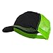 MG Fashion Quilted Trucker Two Tone Neon Mesh Cap - Black Neon Green OSFM