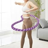 CICINELL フィットネスロープ フラフープ 190cm やわらか ウエスト 体幹 トレーニング ロープ 大人 子供 室内用 静音 コンパクト収納 姿勢改善 猫背 巻き肩 ぽっこりお腹対策 運動不足解消 イエロー／ブラック／パープル／ピンク (パープル)