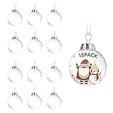 Fácil de usar: cada bola de plástico está equipada con una cuerda para que puedas colgarla fácilmente. Es muy adecuado para decorar árboles de Navidad y pasillos.