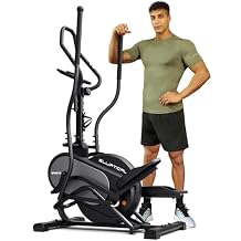 Dripex Elliptical Exercise Machine, 3-in-1 Cardio Climber Stepper Elliptical Machine for Home, Elliptical Training Machines with 16-Level Resistance, 18LBS Flywheel, Pulse Sensor