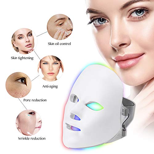 Meifuly 7 Colors Light Mask, Home Light T Herapy Facial Mask (7 Colors) #TOP1