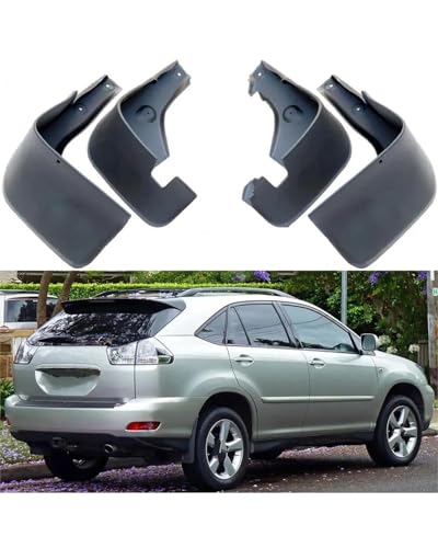 WNCXSA Voiture Bavette Garde pour Lexus pour Harrier pour RX300 pour RX330 pour RX350 RX400h XU30 2003-2008 4 Pièces Garde-Boue Avant Arrière Garde-Boue Garde-Boue Garde-Boue