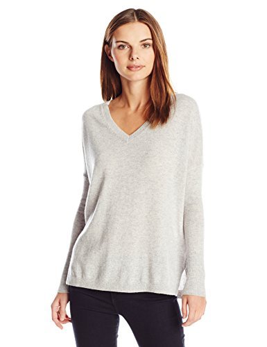 Amazon Brand - Lark & Ro Women's 100% Cashmere Soft Slouchy V-Neck Sweater