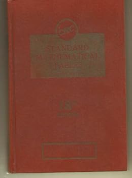 Hardcover Standard Mathematical Tables Student Edition (CRC, EIGHTEENTH EDITION) Book