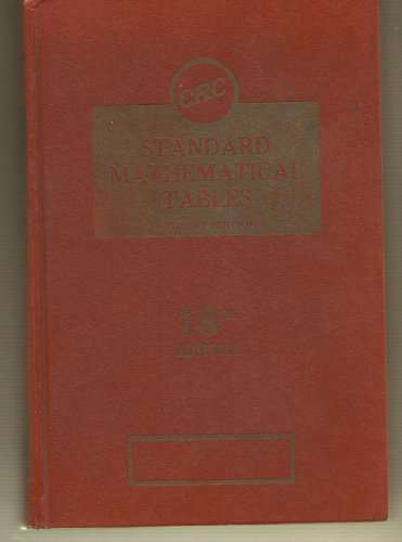 Standard Mathematical Tables Student Edition (C... B000QF3S62 Book Cover