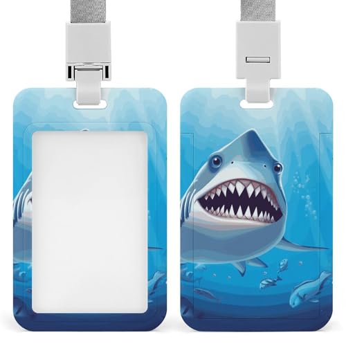 �X���C�h��ID�o�b�W�z���_�[ �X�g���b�v�t�� Smiling Shark �c�^ ID�J�[�h�z���_�[ �N���A�E�B���h�E�t�� �v���X�`�b�N�J�[�h�P�[�X �v���e�N�^�[�|�[�` �Ō�t ���� ���t �� �N���W�b�g�J�[�h�z���_�[