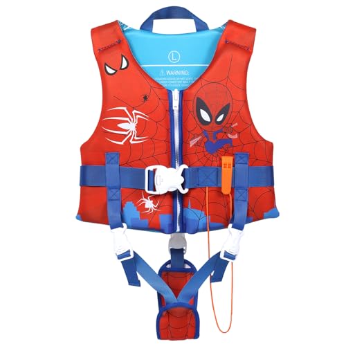 Toddler Swim Vest with Dual Adjustable Safety Strap for 1-9+ Years Kids Swimming Jacket for20-30-40-50-90 lbs Boys Girls Pool/Swimming/Beach(S)