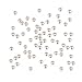 HooAMI 100pcs 925 Sterling Silver Smooth Seamless Beads Jewelry Findings 2mm