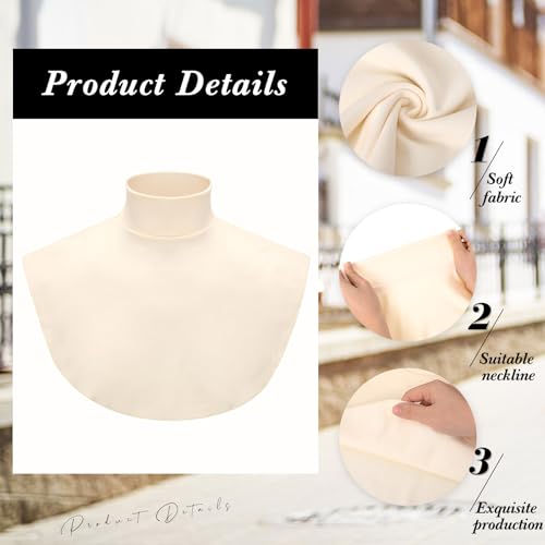 Image of Cutecrop Turtleneck Dickey Extra Large Fake Collar Detachable Dickey Collar Half Mock Turtleneck for Men Women