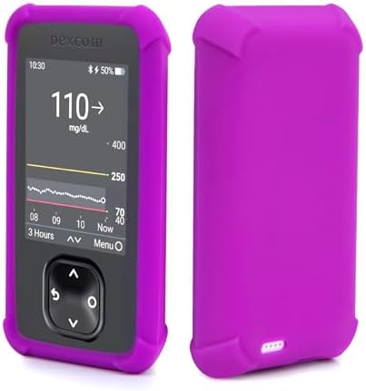 YOUSHARES Silicone Case for Dex com G7 Receiver, Anti Slip Soft Protective Cover Suitable for G7 Device (Purple)