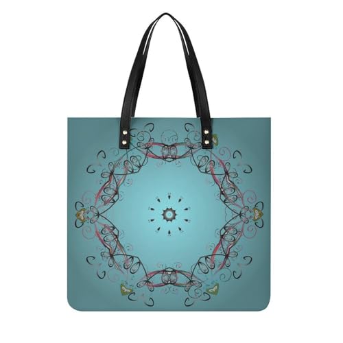 Sac à main shopper pour femmes : grand tote bag de voyage imprimé abstrait