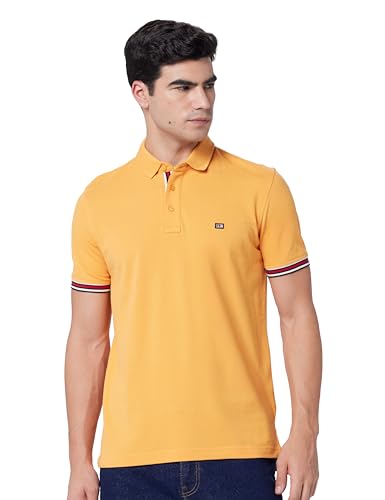 Image of Arrow Sport Men Regular fit Cotton Solid Short Sleeves Polo Shirt