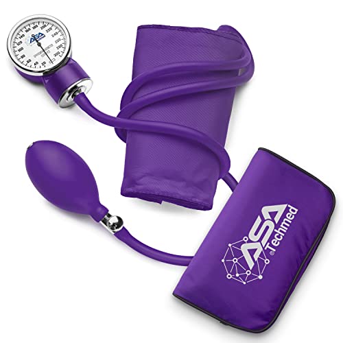 Asa Techmed Manual Blood Pressure Monitor - Aneroid Sphygmomanometer Blood Pressure Cuff Arm For Nurses Universal (Purple) #TOP15