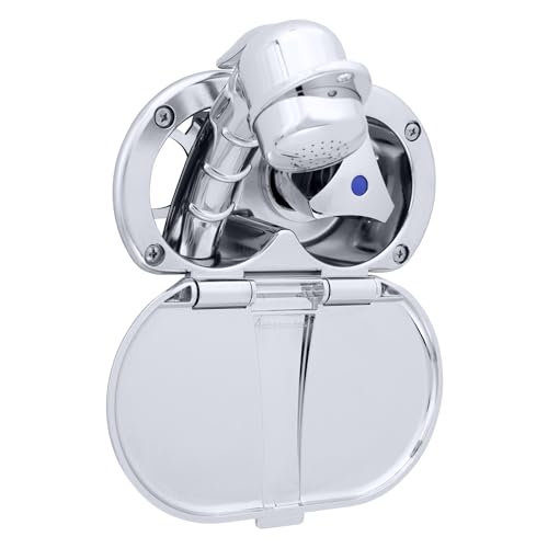 Ambassador Marine Trinidad- Transom Shower (Cold Only), Chrome Cup & Lid, Small Chrome Sprayer, 6' Stainless Steel Hose, Chrome Trinidad Handle - 136-0208-CP-W