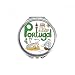 Portugal National symbol Landmark Pattern Hand Compact Mirror Round Portable Pocket Glass