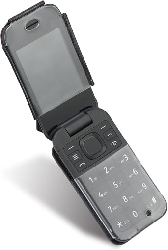 BELTRON Leather Fitted Case for Nokia 2760, Nokia 2780 Flip Phone - Secure Form Fit Cover with Built-in Screen Protection & Rotating Metal Belt Clip (Tracfone N139DL, TA-1398, TA-1450, TA-1421)