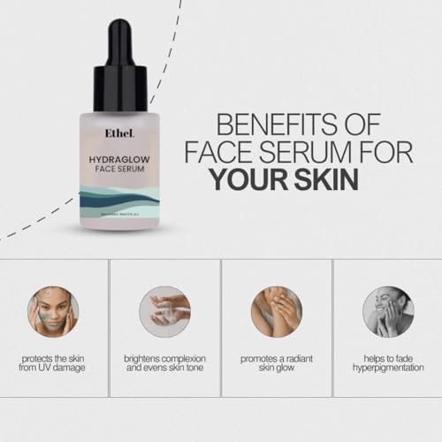 Image of Ethel Hydra Glow Face Serum | Intense Hydration & Skin Barrier Protection | Enriched with Hygroplex HHG, Fucogel, Aquaxyl & Betaine | Lightweight, Fast-Absorbing, & Radiance-Boosting Formula | For All Skin Types