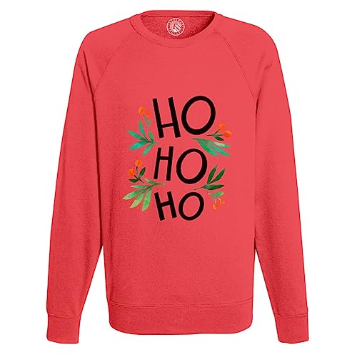 Sweatshirt Homme Ho Ho Ho Chaud Anti-Froid Motif Feuille de Gui