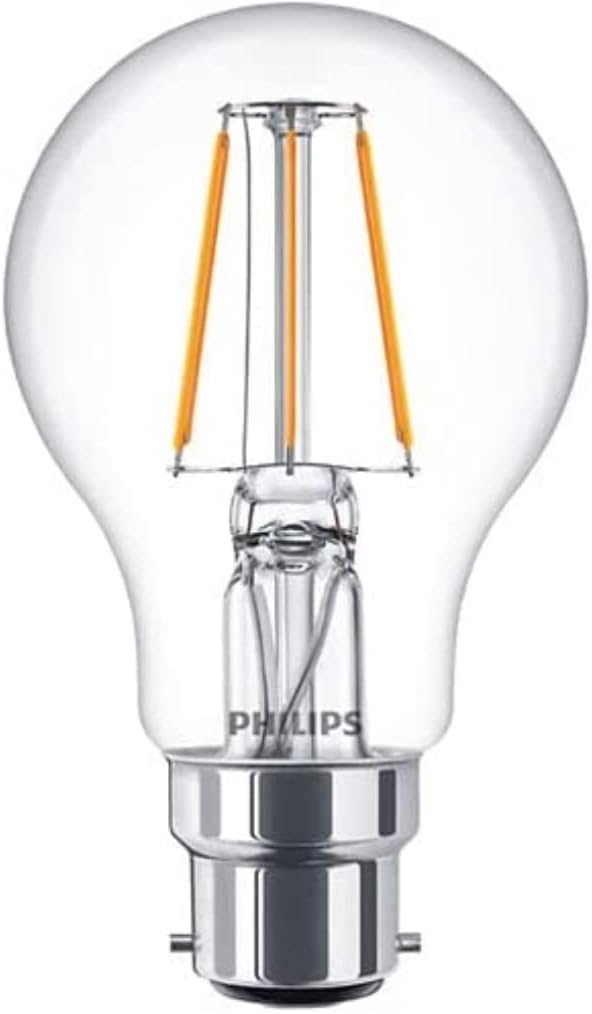 Philips LED Premium Classic A60 Clear Light Bulb [B22 Bayonet Cap] 40W, Warm White 2700K, Non Dimmable