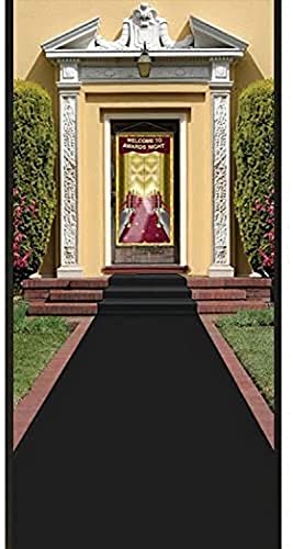 Image of 5x25 feet Black Colour Party Decoration Exhibition Stage Carpet, Floor Runner & Function Rugs, Awards Night Party Indoor Outdoor