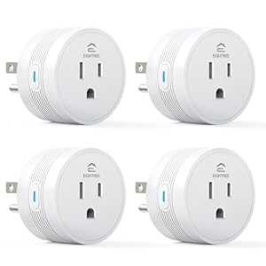 EIGHTREE 15A Smart Plug, Wi-Fi & Bluetooth Smart Outlet for High-Power...
