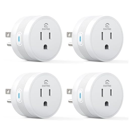 EIGHTREE Smart Plug, Smart Plugs That Compatible with Alexa and Google Home, Compatible with SmartThings, Smart Outlet with WiFi Remote Control and Timer Function, 2.4GHz Wi-Fi Only, 4 Packs