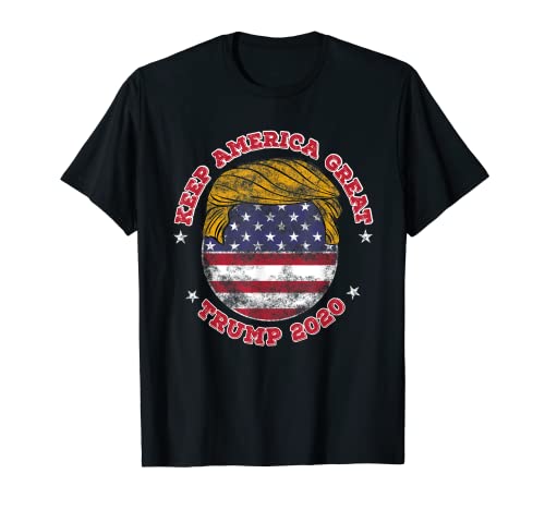 Divertente Pro Trump invecchiato retrò bandiera americana tramonto regalo Maglietta