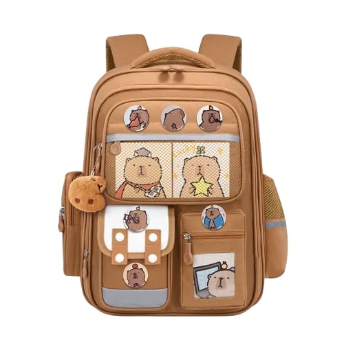 Tinttot 30 Litre, Japanese Korean Style Capybara Niche College Students Light weight School bag Women's Travel Backpack