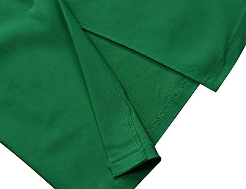Muxxn Womens Illusion Pure Green 50S 60S Button Sheath Cocktail Bridesmaid Dress With Sleeve (Green M) #TOP4