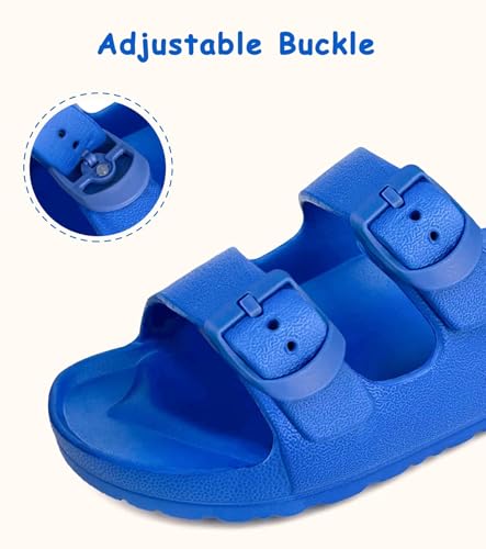 Image of Kids Slide Sandals Boys Girls Buckle Adjustable EVA Slipper Sandals