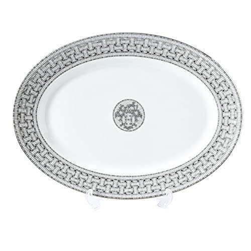 エルメス モザイク ヴァンキャトル プラチナ オーバルプレート 42cm 035050P [並行輸入品]のサムネイル