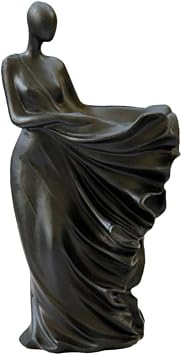 SOLUSTRE Abstract Woman Sculpture Minimalist Resin Art Figurine Elegant Desktop Ornament for Home Decor Artistic Decoration for Living Room Office Study Unique Idea