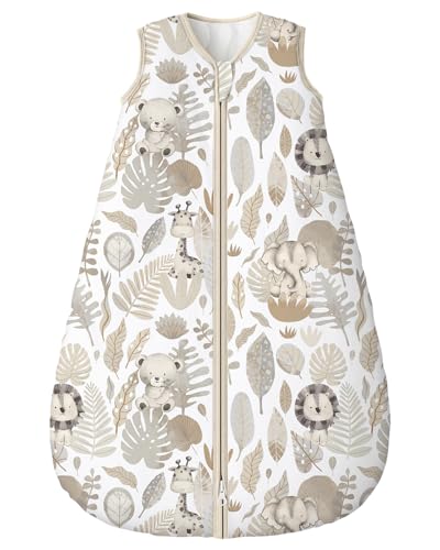 Image of Yoofoss Baby Sleep Sack 6-12 Months, 1.5 Tog Baby Wearable Blanket with 2-Way Zipper, 100% Cotton Organic Fabric Winter Infant Sleeping Sack, Warm Soft Comfy