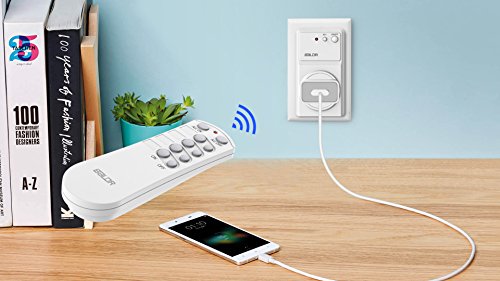 BALDR Remote Control Outlet Wireless Light Switch, Electrical Outlet Switch for Household Appliances, White Sockets (3-Pack) - Thumbnail 5